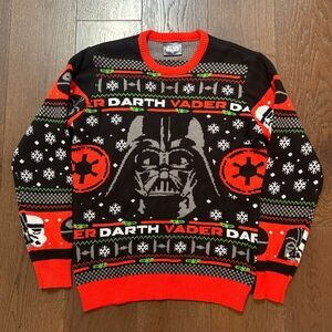 Geeknet Star Wars Darth Vader Ugly Holiday Christmas Sweater Men’s Large
